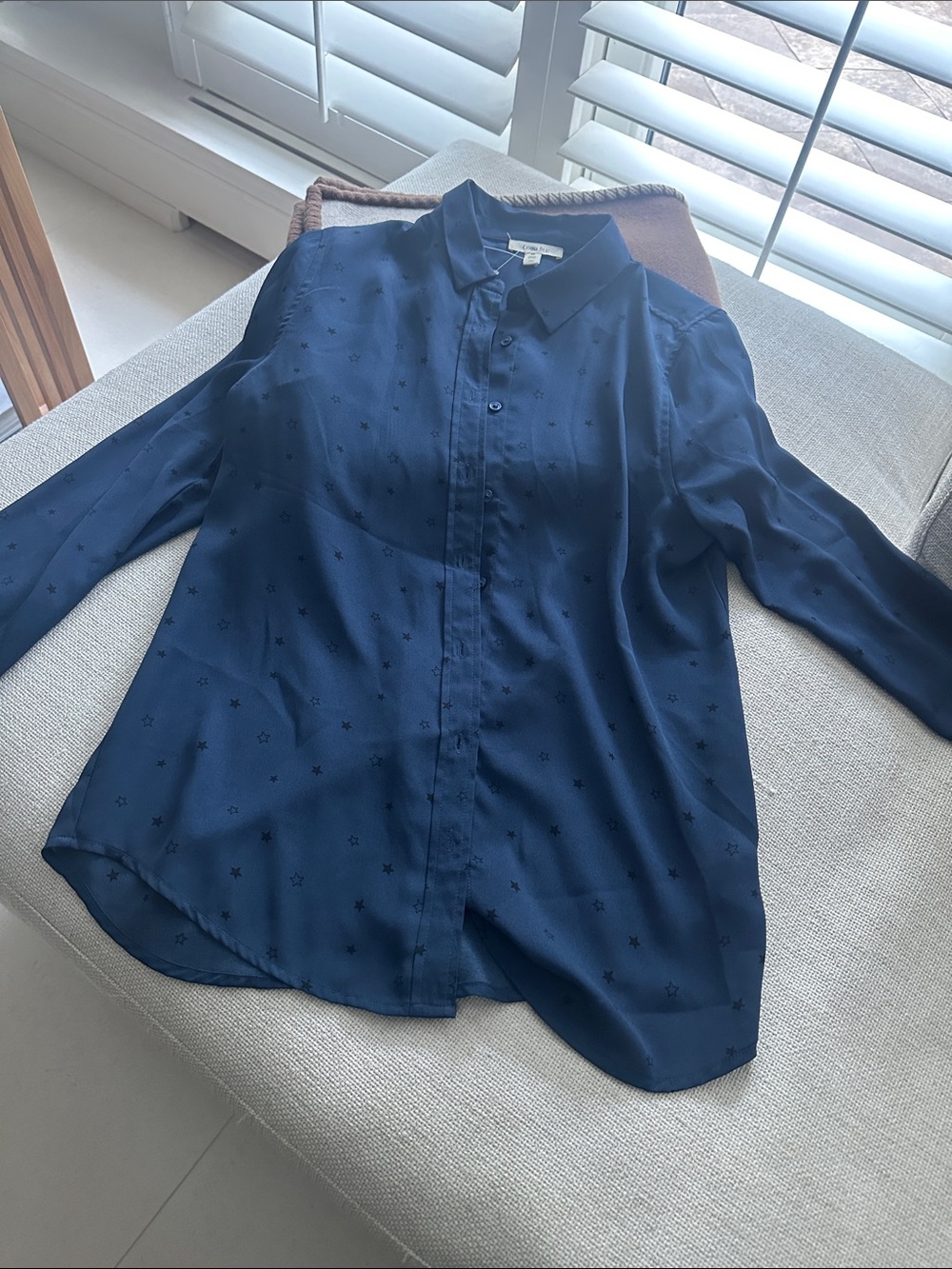Women's Star-Print Button-Down Shirt